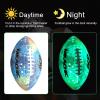 MILACHIC Glow in The Dark Football - Size 9 Luminous Glowing Leather Football with Pump view 2