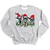 Christmas Goat Graphic Print Sweatshirt Hoodie, Christmas Themed Sweatshirt, Goat Lover Sweatshirt, Adult Handmade Unisex Long Sleeve Top with Animal Print view 1