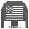 NDZ Performance Gen 5 Slide Cover Back Plate for Glock 17 19 19X 22 23 26 27 34 45 9MM .40 S&W Laser Engraved Patriotic Images in Grey Aluminum - 75th Ranger Regiment view 2