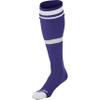 Striped Soccer Socks, 1 Pair, Large, Purple view 1