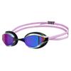 ARENA Unisex Adults Python Racing Swim Goggles for Men and Women Anti-Fog Mirror Lens Max Comfort Dual Strap, Violet/Black/Violet view 1