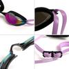 ARENA Unisex Adults Python Racing Swim Goggles for Men and Women Anti-Fog Mirror Lens Max Comfort Dual Strap, Violet/Black/Violet view 2