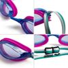 ARENA Unisex Python Racing Swim Goggles for Men and Women Anti-Fog Non-Mirror Lens Max Comfort Dual Strap, Blue/Fuchsia/Water view 2