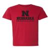 CornBorn Nebraska Huskers Tee Shirt - Premium Tri-Blend Nebraska Wrestling Black Ink - Red - Extra Small view 1