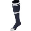 Striped Soccer Socks, 1 Pair, Small, Navy view 1