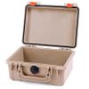 Pelican 1150 Case, Desert Tan with Orange Latches, None (Case Only) view 1