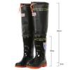 Hip Waders 60cm High Knee and Hip Wading Boots, PVC Waterproof, Anti Slip, Wear-Resistant, and Waterproof Boots (Color : Black, Size : 5.5) view 1