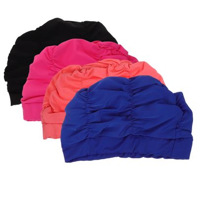 4Pcs Swim Cap for Women Swimming Hats Comfortable Hats Swimming caps for Women Long Hair Large Nylon Portable 's