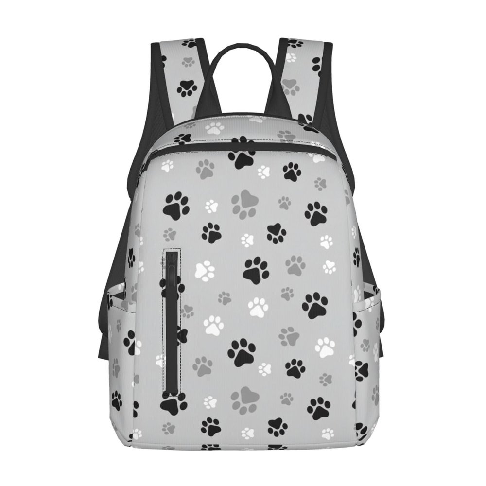 BREAUX Animal Paw Prints Print Simple And Lightweight Leisure Backpack, Men'S And Women'S Fashionable Travel Backpack