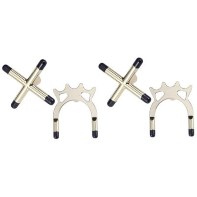 BESPORTBLE 2pcs Professional Snooker Billiards Rack Stable Bridge Head Cross Holders for Pool Stick Easy to Use Accessory