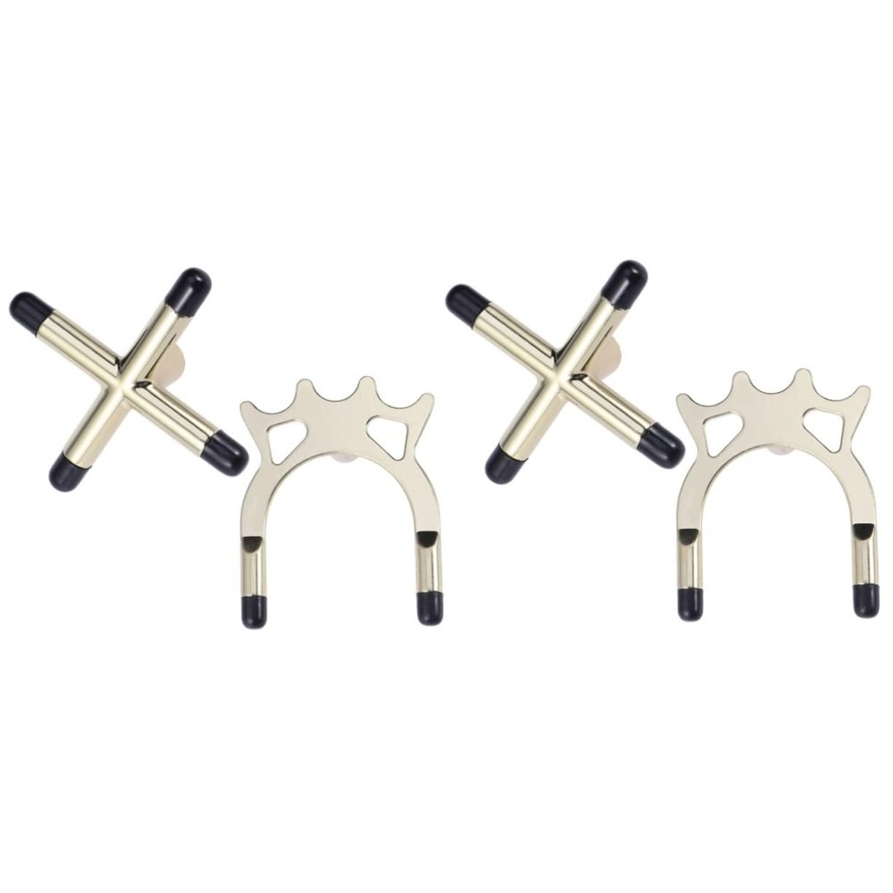 BESPORTBLE 2pcs Professional Snooker Billiards Rack Stable Bridge Head Cross Holders for Pool Stick Easy to Use Accessory