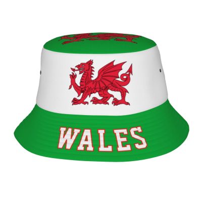 Wales Flag (2) Cool Welsh Bucket Hat 3D Printing Fisherman Hats Summer Travel Hiking Beach Sun Caps Multi