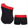 TSSOE Kids Girls Glitter Rhinestone Ballet Dance Outfits Gymnastics Leotard Set Tracksuit Jumpsuit B01 6 Years view 2