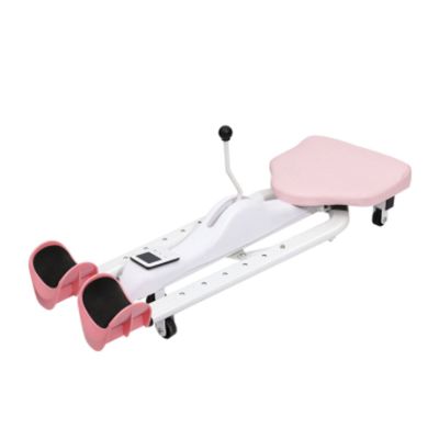 HOHXFYP Leg Stretcher, Adjustable Heavy Duty Leg Stretcher Machine with Roller Wheels, Flexibility Stretching Equipment Training Machine Or Adults and Children(Steel PipeClassic)