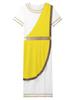 Hansber Men's Ancient Greek Costume Short Sleeve Roman Toga Costume Robe Halloween Cosplay Fancy Dress Up Yellow Large view 3