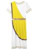 Hansber Men's Ancient Greek Costume Short Sleeve Roman Toga Costume Robe Halloween Cosplay Fancy Dress Up Yellow Large view 4