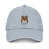 Corgi hat, Funny Corgi Butt hat, Embroidered Unisex Denim hat, Corgi Gifts, Design 1. view 1