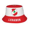 Lebanon Flag Lebanese Bucket Hat 3D Printing Fisherman Hats Summer Travel Hiking Beach Sun Caps Multi view 1
