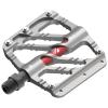 BUCKLOS MTB Flat Pedals Mountain Bike Pedals, 3 Bearings CNC Adult Road Bike Pedals, Bicycle Platform Aluminum Alloy Non-Slip Pedal for Gravel Bike/BMX 9/16"(Titanium)
