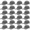 Falari 24 Pack Unisex Baseball Cap Bulk Wholesale Plain Blank Hat Adjustable Size Dark Gray view 1