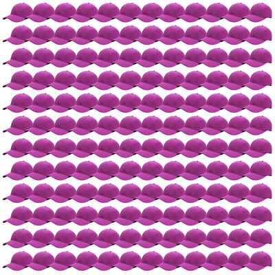 144 Pack Unisex Baseball Cap Bulk Wholesale Plain Blank Hat Adjustable Size Fuchsia