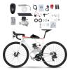 100CC Bicycle Engine Bike Motor Kit, 2 Stroke Gas Petrol Motorized Bicycle Motor Full Set,28mi/H Gas Motorized Bike Conversion Kit With CDI Ignition, 36 Tooth Sprocket Motorized Motor Engine Kits view 1