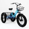 Shopping Exercise Adult Tricycle 7 Speed Three Wheel Fat Tire Bike for Adults Cruise Bike 20 Inch Adjustable Seat Trike Cruiser Bicycles Large Size Basket view 1