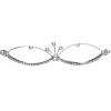 willochra Womens Cat Eye Sunglasses Rhinestone Decor No Lens Eyeglasses Diamond Frame Glasses Fringed Jewelry Glasses (silver) view 1