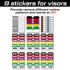 Copkim Universal Football Helmet Visor for Youth Adult Kids Football Visor for Helmet with 9 Set DIY Stickers and 2 Visor Clips Scratch Resistant Fog Lacrosse Football Eye-Shield Visor(Gold) view 3