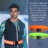 Suhine 24 Pcs Reflective Belt Army PT Belt Elastic Adjustable Reflective Sash Reflective Running Gear Glow Belt for Running Cycling Walking Marathon Military view 3