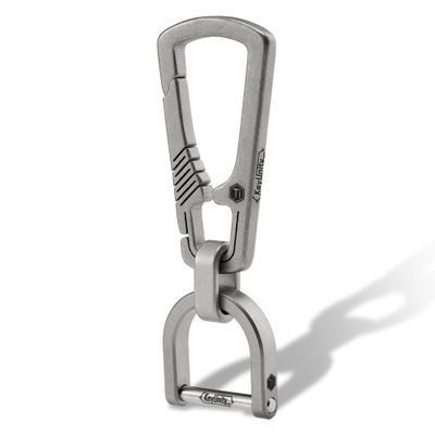 KeyUnity Titanium Carabiner Keychain Clip, Quick Release EDC Key Holder Organizer with Key Ring (KM17SW)
