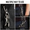 KeyUnity Titanium Carabiner Keychain Clip, Quick Release EDC Key Holder Organizer with Key Ring (KM17SW) view 2