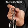 KeyUnity Titanium Carabiner Keychain Clip, Quick Release EDC Key Holder Organizer with Key Ring (KM17SW) view 3
