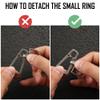 KeyUnity Titanium Carabiner Keychain Clip, Quick Release EDC Key Holder Organizer with Key Ring (KM17SW) view 4