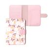EKAX Leatherette Passport Holder with Floral Patterns, Premium PU Leather, Snap Button Closure, Travel Wallet Cover for Passport, Boarding Pass, and Cards (Kapok pink) view 1