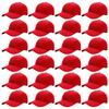 24 Pack Unisex Baseball Cap Bulk Wholesale Plain Blank Hat Adjustable Size Red view 1