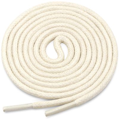 YJRVFINE Round Waxed Shoe Laces: 2 Pairs 47 Inch Beige Thin Oxford Shoelaces for Dress Shoes