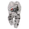 Baby Boy Clothes Fall 6 12 18 24 Months Train Long Sleeve Pullover Tops & Pant Sets Toddler Winter (Grey, 3-4 Years) view 1