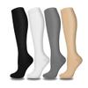 Jueshanzj Long compression socks non-slip calf socks sports soccer socks compression Black 2 pairs L view 2