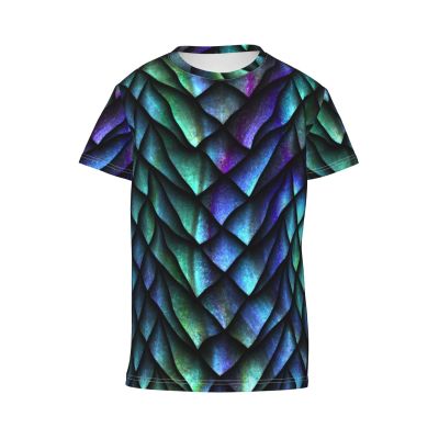 Dragon Scales Big Boys Girls Tees 3D Printed Short Sleeve Youth T Shirts Top