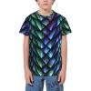 Dragon Scales Big Boys Girls Tees 3D Printed Short Sleeve Youth T Shirts Top view 2