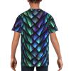 Dragon Scales Big Boys Girls Tees 3D Printed Short Sleeve Youth T Shirts Top view 3