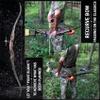 Archery 60" Black Hunter Wooden Recurve Bow - Right Handed, 20-60lbs for American Hunting & Shooting Practice (50 lbs, Black) view 2