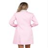 LiiYii Women's Lab Coat Halloween Costumes Doctor Uniforms Lightweight Professional Medical Coat Pink Peaked Lapel Medium view 2