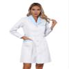 LiiYii Women's Lab Coat Halloween Costumes Doctor Uniforms Lightweight Professional Medical Coat White Peaked Lapel Medium view 1