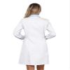 LiiYii Women's Lab Coat Halloween Costumes Doctor Uniforms Lightweight Professional Medical Coat White Peaked Lapel Medium view 2