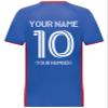 Custom Soccer Jersey with Name Number Team Logo Personalized Soccer V-Neck Shirt for Adult 3X-Large Royal view 4