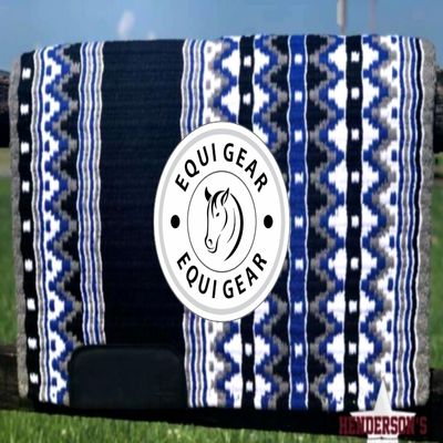 EQUIGEAR Horse Western Show Saddle pad/New Zealand Wool Western Saddle Blanket Top Wool Pad Sensor Flex (Customization Available) J473 (32x32)