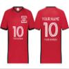 Custom Soccer Jersey with Name Number Team Logo Personalized Soccer V-Neck Shirt for Adult 3X-Large Scarlet view 1