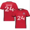 Custom Soccer Jersey with Name Number Team Logo Personalized Soccer V-Neck Shirt for Adult 3X-Large Scarlet view 2